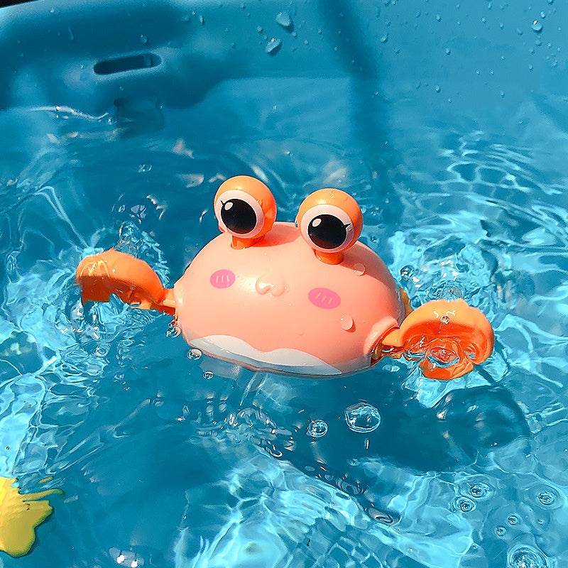 Cognitive floating crab toy for children's bath time.