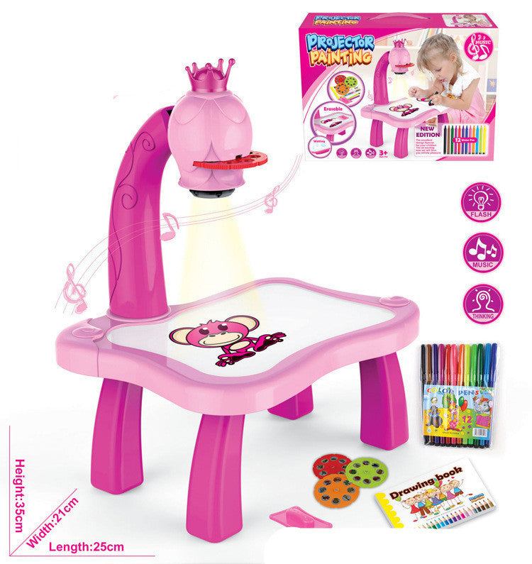 Children smart projector painting and drawing desk toy.