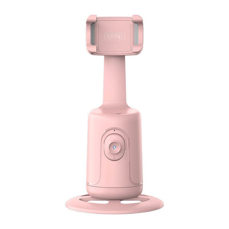 360 Auto Face Tracking Gimbal for Smartphones in pink for video, vlog, and live streaming.